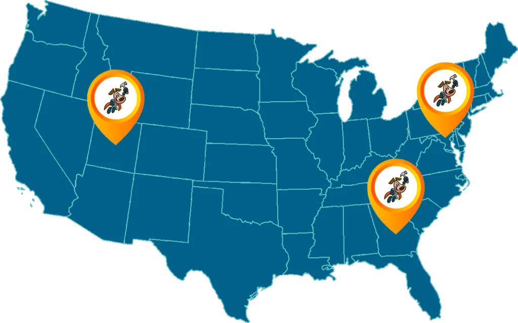 ROOFING PUPS MAP