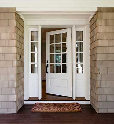 New front door installation on a home in Anne Arundel County