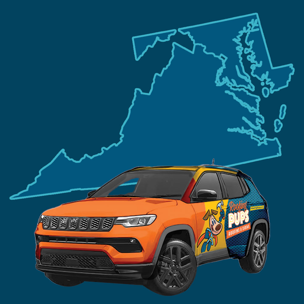ROOFING PUPS MARYLAND VIRGINIA TRUCK